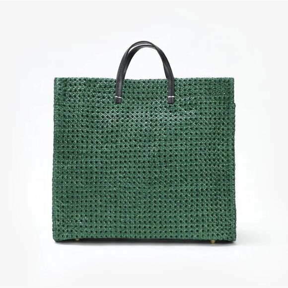 Clare V Green Woven Tote Bag - Picture 2 of 15